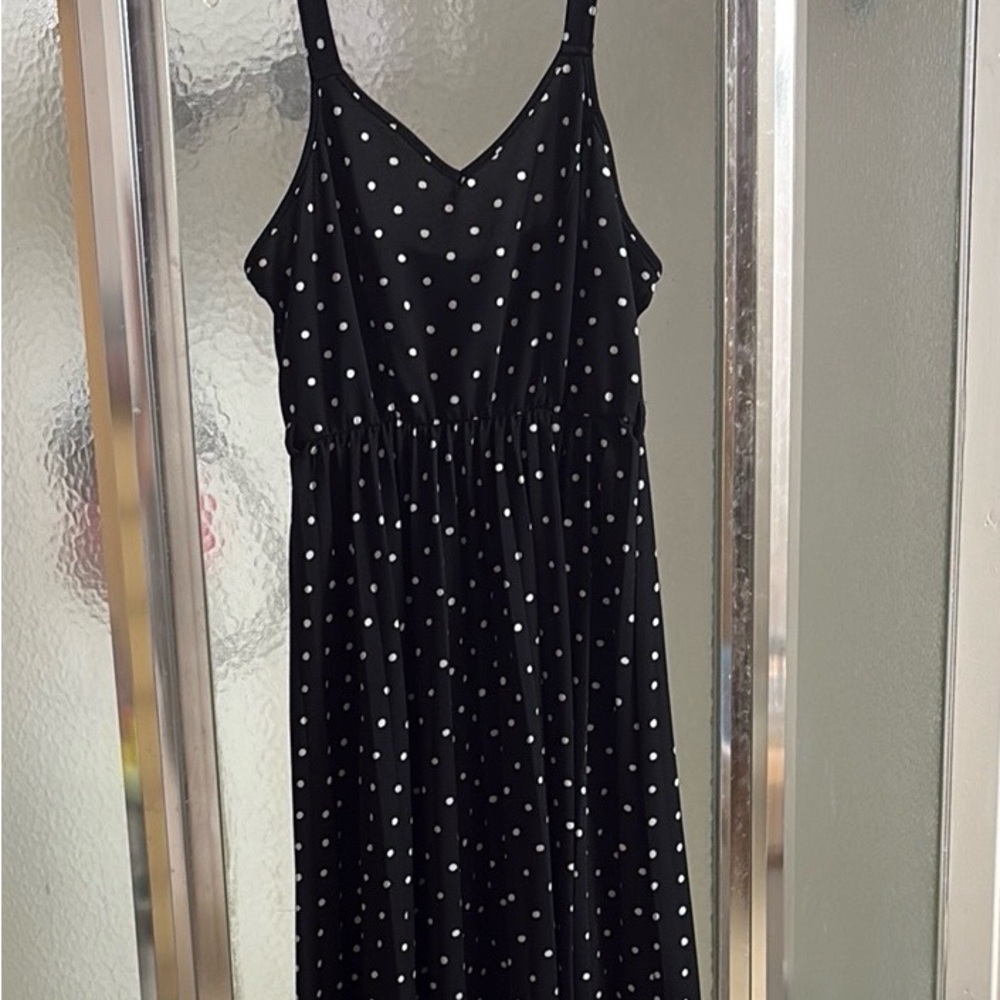 Polka Dot Black Dress